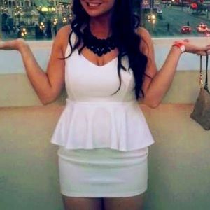 Foreign Exchange White bachelorette party dress